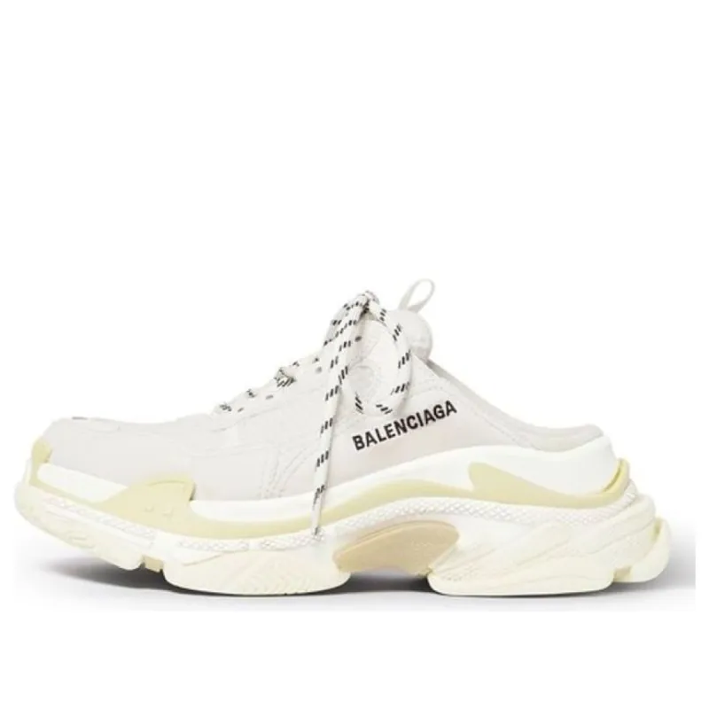 Balenciaga Triple S Mules 'White Double Foam and Mesh' 755687W3SM29097 sold by KicksCrew