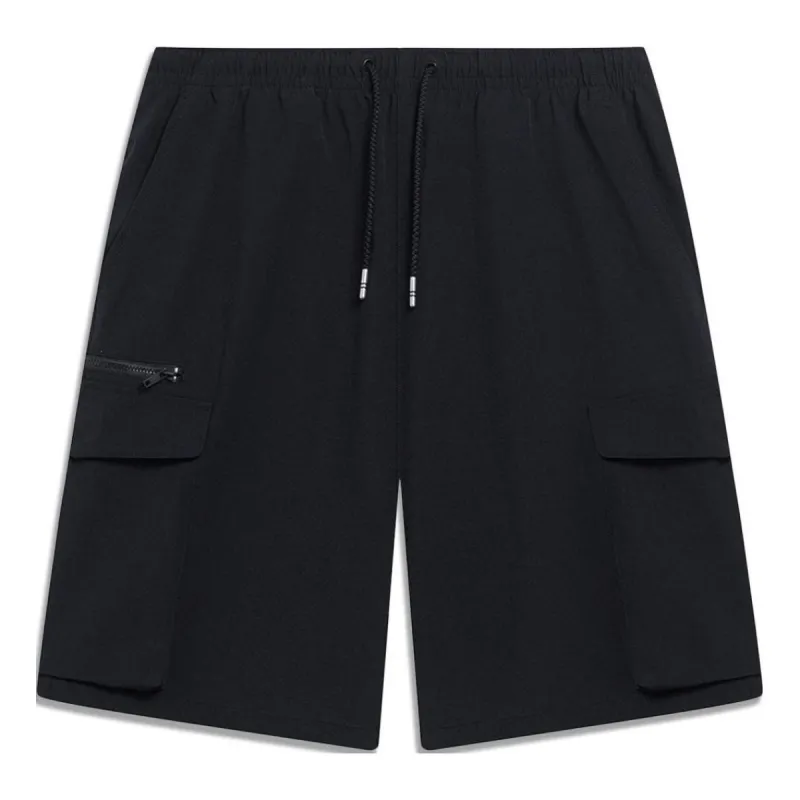 Li-Ning Lifestyle Cotton Shorts 'Black' AKST071-2 sold by KicksCrew