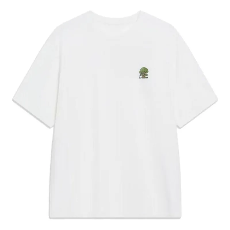 Li-Ning Casual Embroidered T-Shirts 'White' AHST183-1 sold by KicksCrew