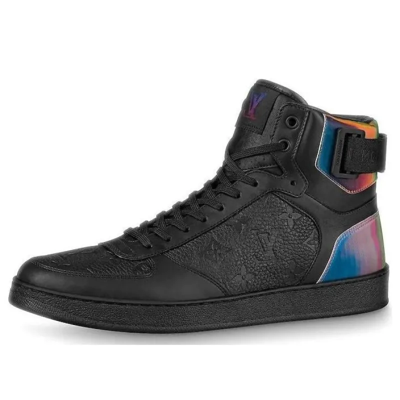 LOUIS VUITTON Rivoli Ankle Sneakers 'Black with Iridescent Back' Rivoli 1A7S7 sold by KicksCrew