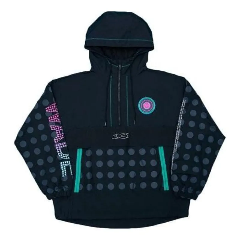 Li-Ning Way Of Wade Polka Dots Half Zip Jacket 'Black Multi' AFDQ901-1 sold by KicksCrew