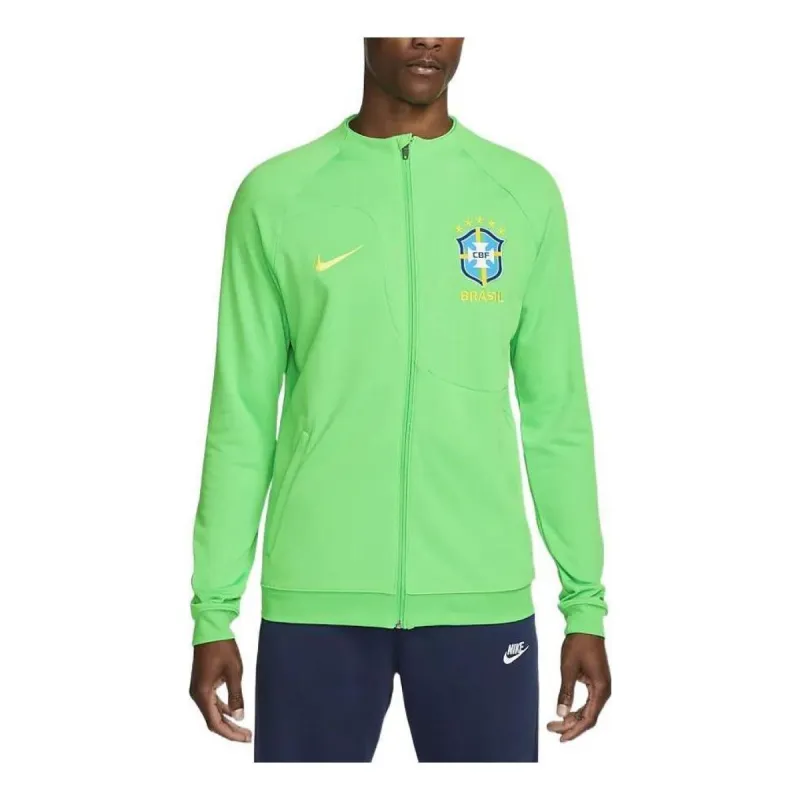 Nike Brazil Academy Pro Knit Soccer Jacket 'Green' DH4741-330 sold by KicksCrew