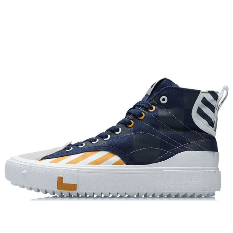 Li-Ning x Disney Canvas Hi Shoes 'Navy Yellow White' AGCR179-2 sold by KicksCrew