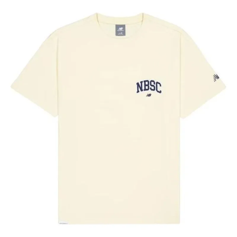 New Balance Small NBSC Graphic T-Shirt 'Beige Navy' AMT42331-CAU sold by KicksCrew