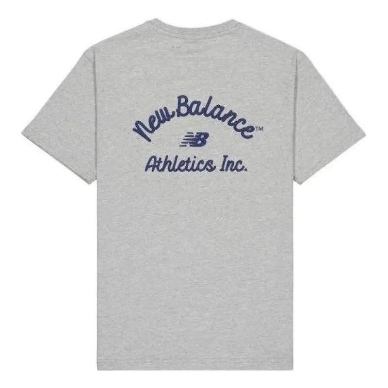 New Balance Athletics Back Print T-shirt 'Grey' AMT42323-GHM sold by KicksCrew