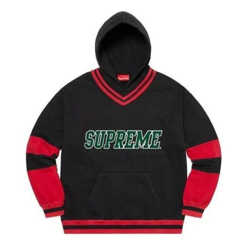 Supreme Hockey Hooded Sweatshirt 'Black Red Green' SUP-FW20-239 sold by KicksCrew