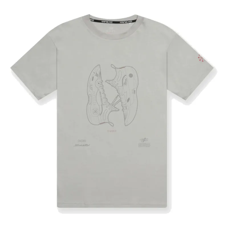 Li-Ning Way Of Wade Shoes Graphic T-shirt 'Grey' AHSSA45-1 sold by KicksCrew