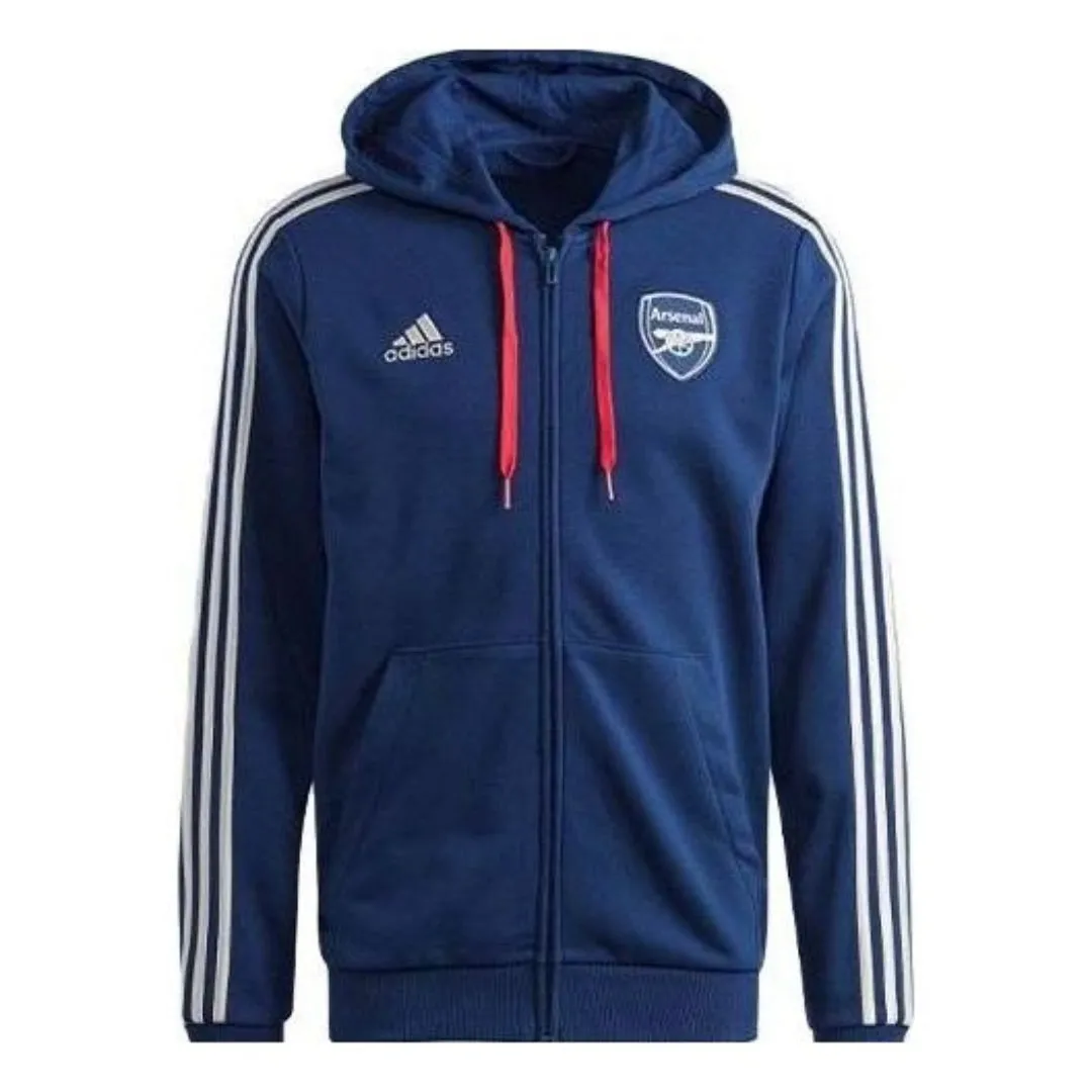 adidas Arsenal DNA Full-Zip Hoodie 'Blue White' HZ2071 sold by KicksCrew