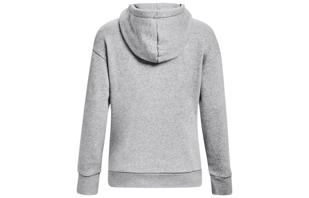 (WMNS) Under Armour Essential Fleece Hoodie 'Grey' 1373033-011 sold by KicksCrew product image thumbnail 2