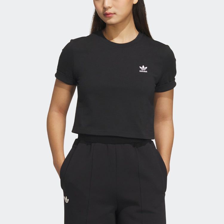(WMNS) adidas Originals Adiclub Crop Top 'Black' IP1795 sold by KicksCrew product image thumbnail 2
