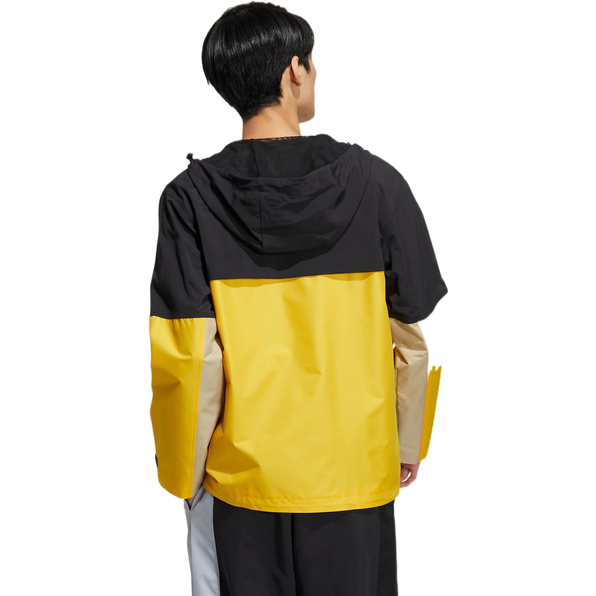 Adidas Util Windbreaker Jackets 'Yellow Black' HN2422 sold by KicksCrew product image thumbnail 3
