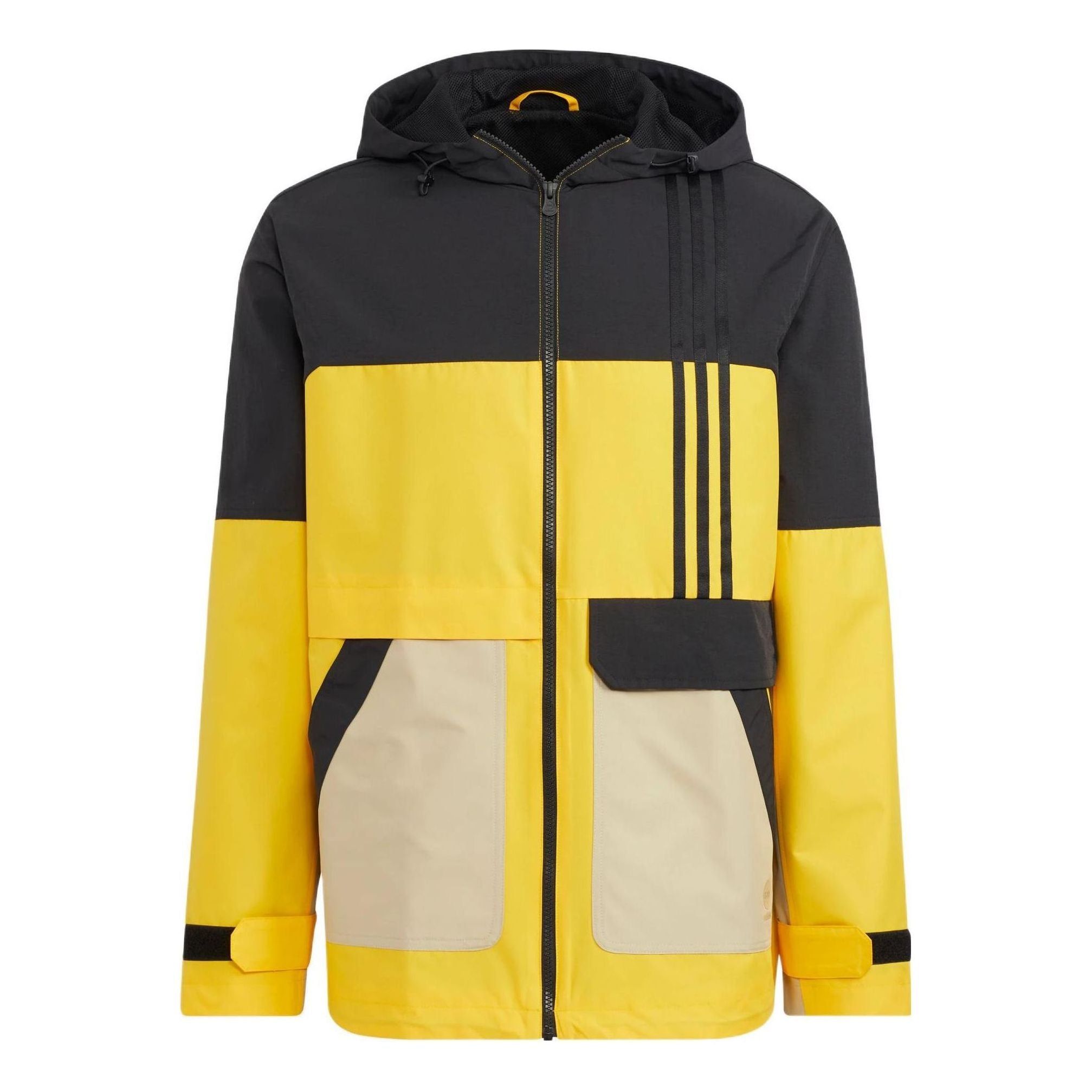 Adidas Util Windbreaker Jackets 'Yellow Black' HN2422 sold by KicksCrew