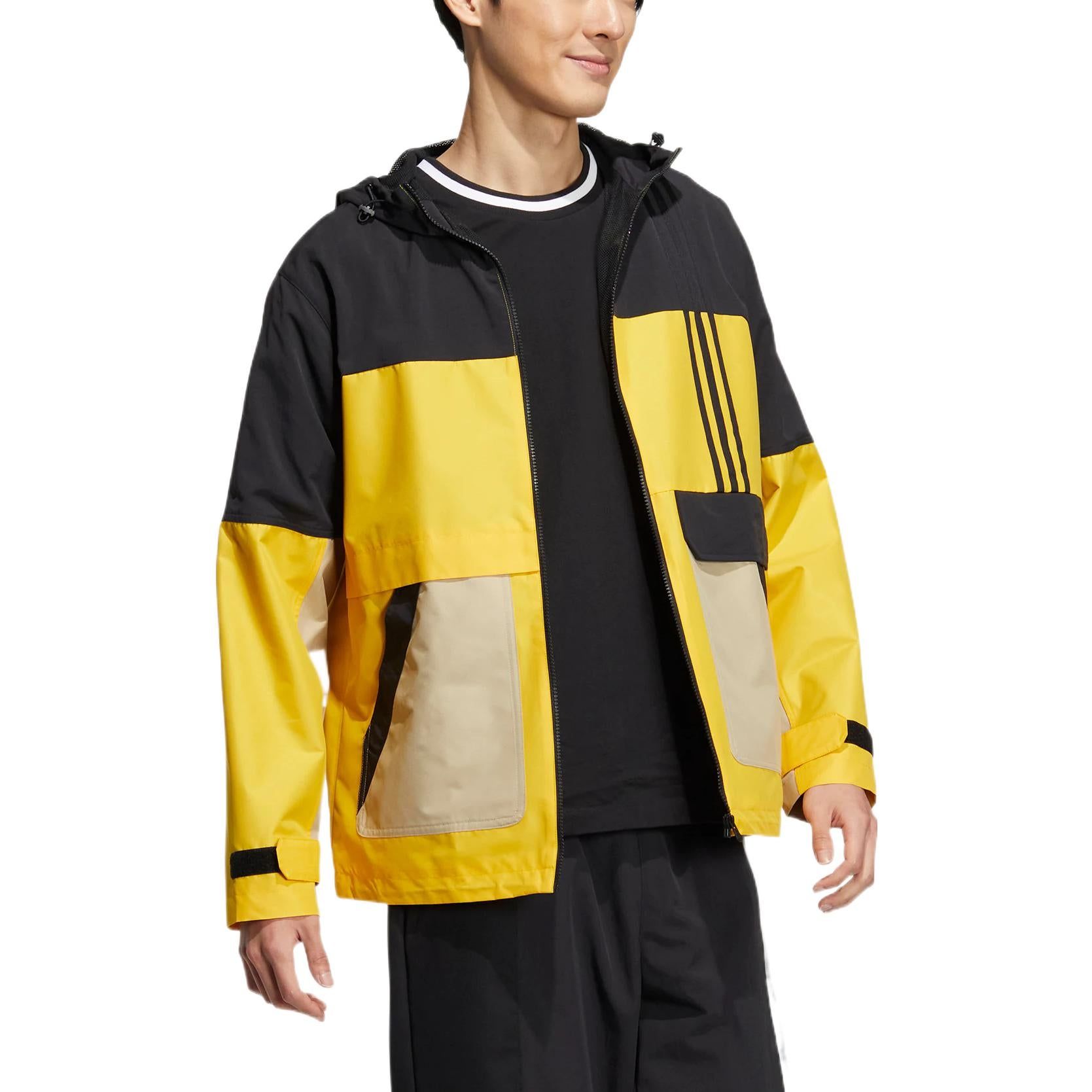 Adidas Util Windbreaker Jackets 'Yellow Black' HN2422 sold by KicksCrew product image thumbnail 4