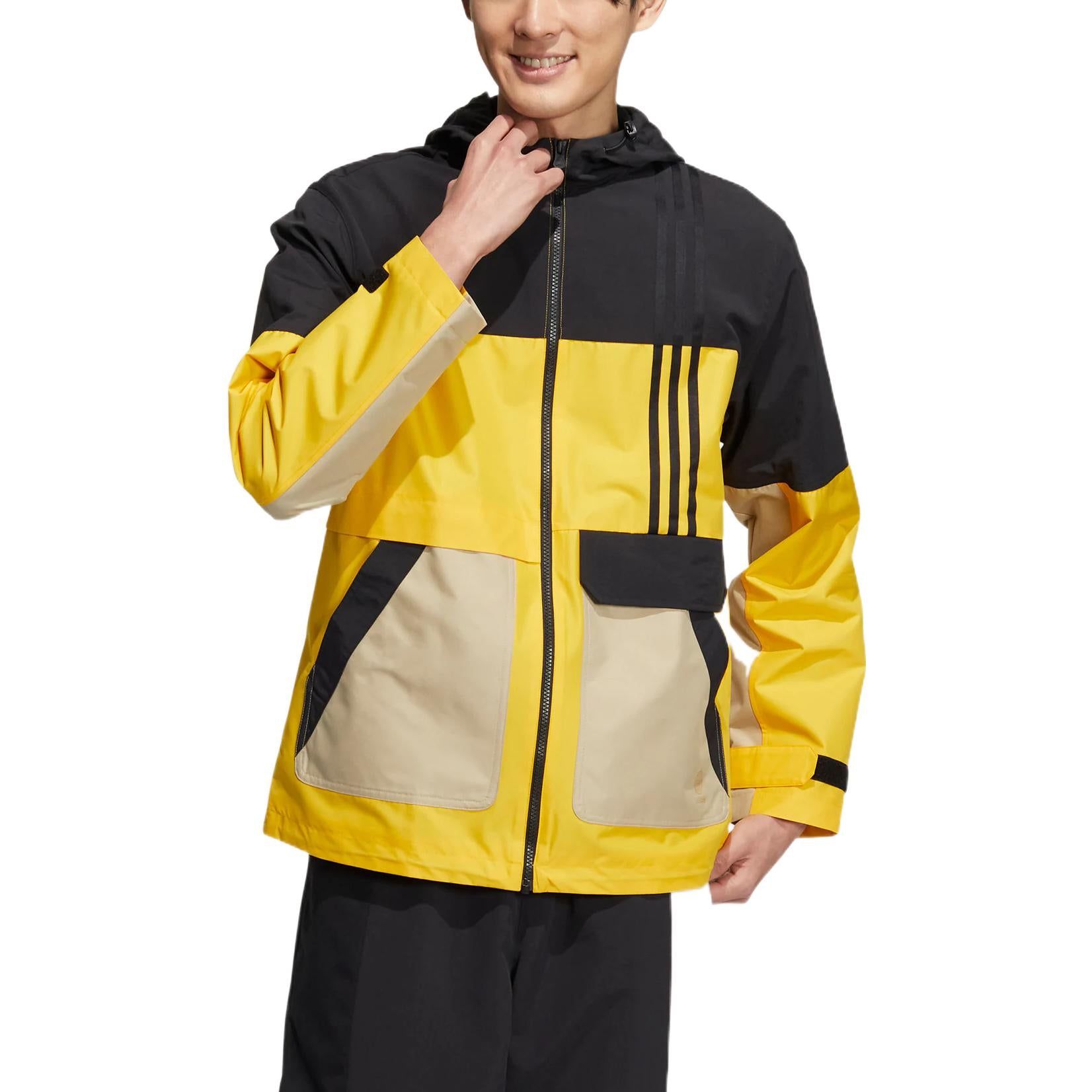 Adidas Util Windbreaker Jackets 'Yellow Black' HN2422 sold by KicksCrew product image thumbnail 2