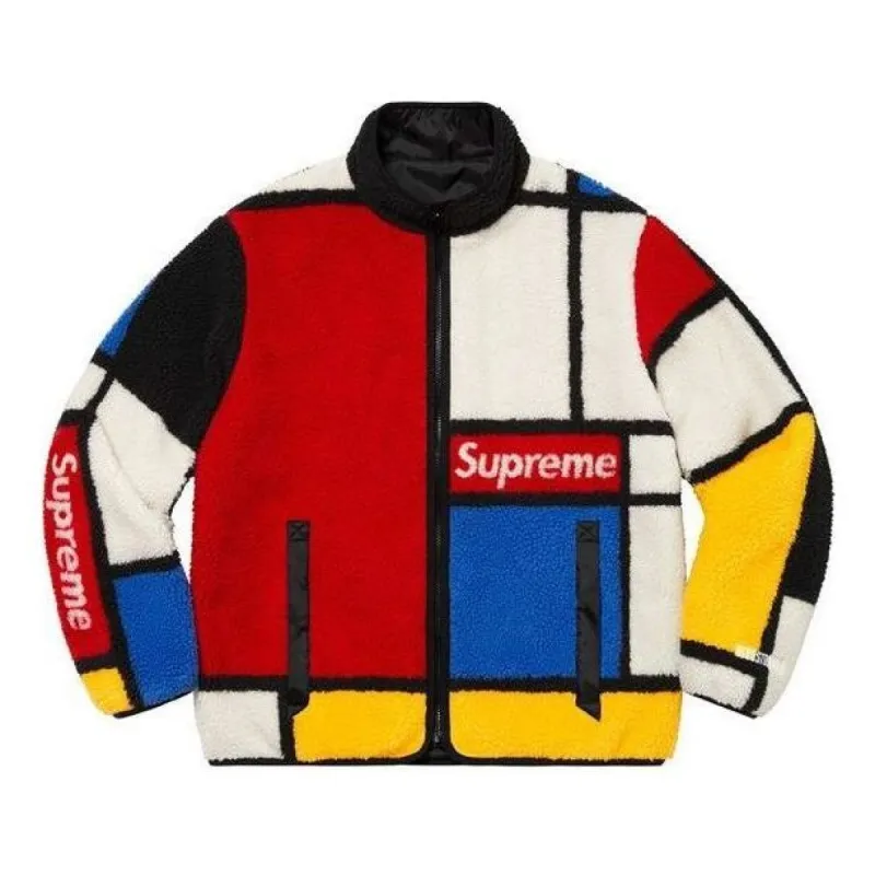 Supreme Reversible Colorblocked Fleece Jacket 'Multi-Color' SUP-FW20-199 sold by KicksCrew