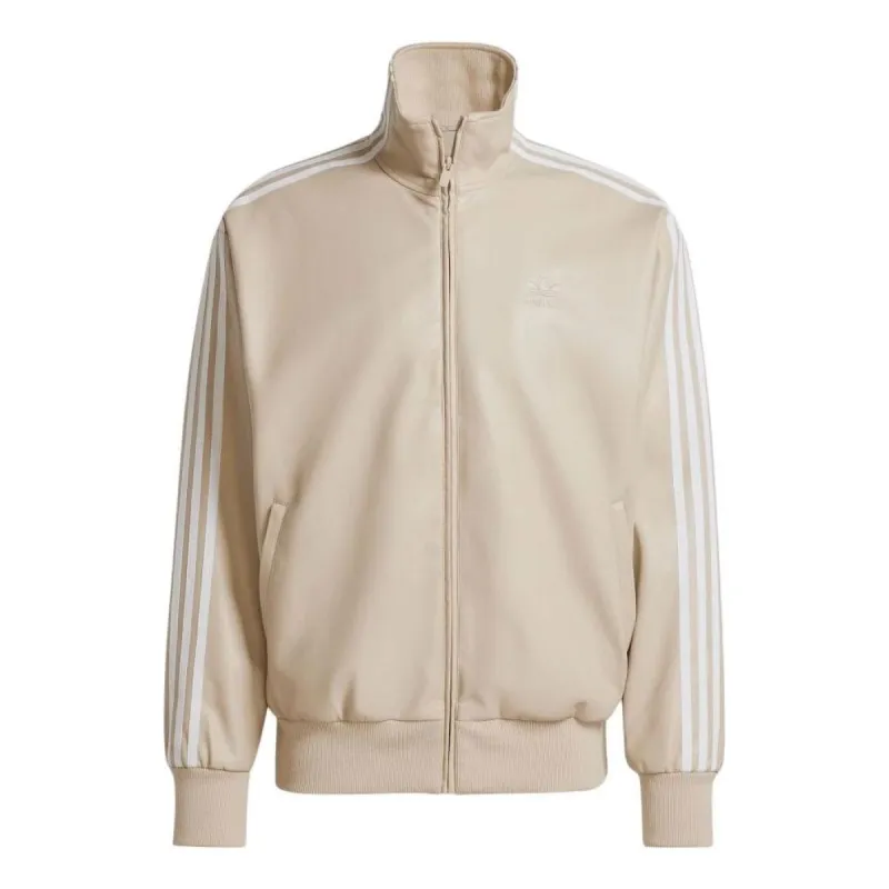 adidas Firebird Adicolor Three Stripes Synthetic Fabric Loose Jacket 'Beige' IZ4036 sold by KicksCrew