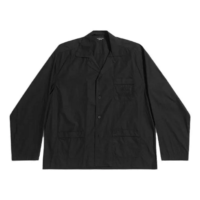 Balenciaga Long Sleeve Shirt Medium Fit 'Black' 658844TEM161000 sold by KicksCrew