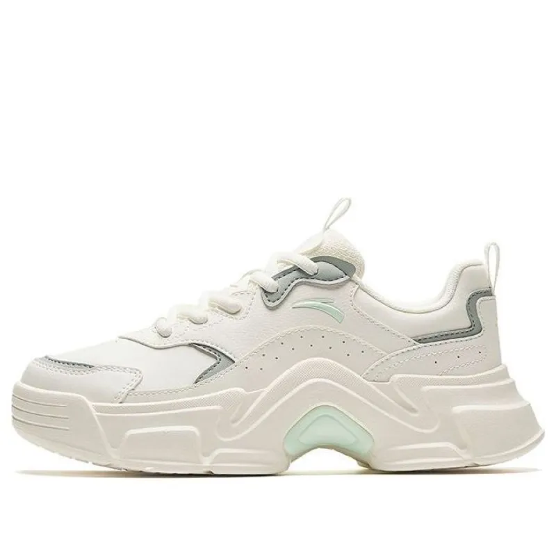 (WMNS) ANTA Platform Leather 'White Green Grey' 922328816-4 sold by KicksCrew