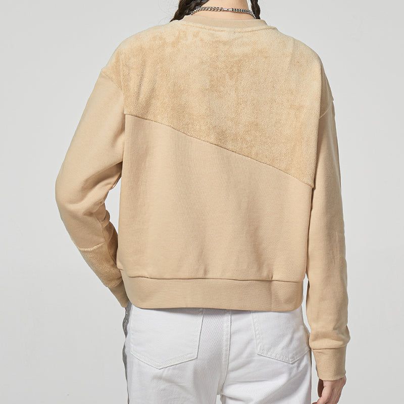 (WMNS) adidas Neo Vbe Sweat1 Knitted Crew Neck Pullover 'Tan' HN2372 sold by KicksCrew product image thumbnail 4