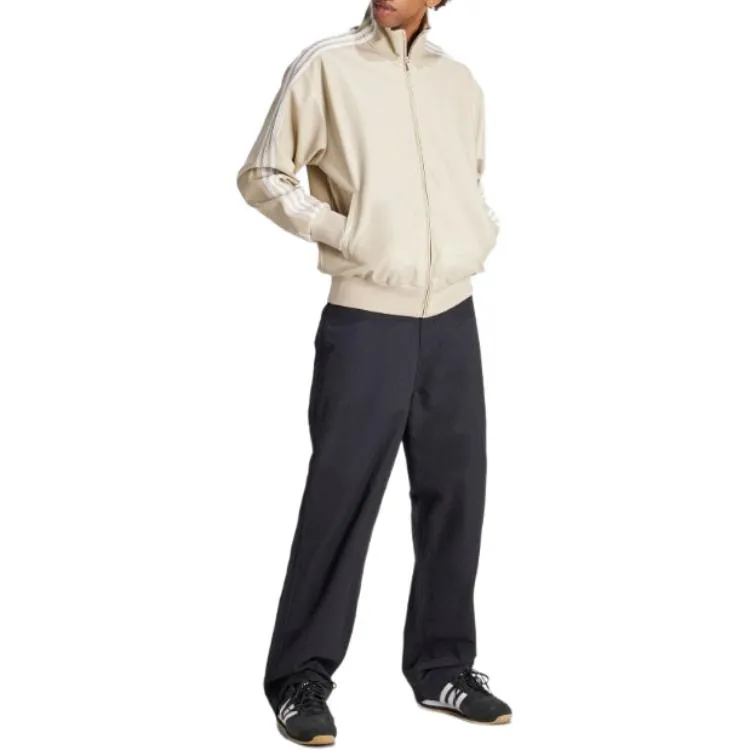 adidas Firebird Adicolor Three Stripes Synthetic Fabric Loose Jacket 'Beige' IZ4036 sold by KicksCrew product image thumbnail 2