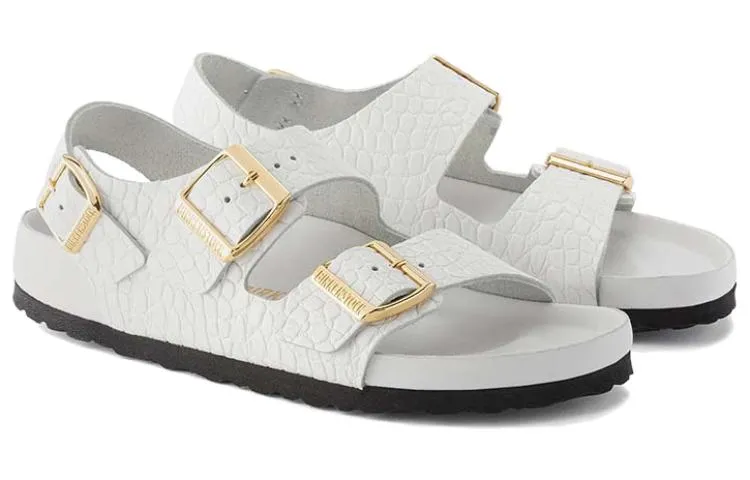 (WMNS) Birkenstock Milano Embossed Leather Narrow Fit Sandals 'Emboss white' 1024235 sold by KicksCrew product image thumbnail 3