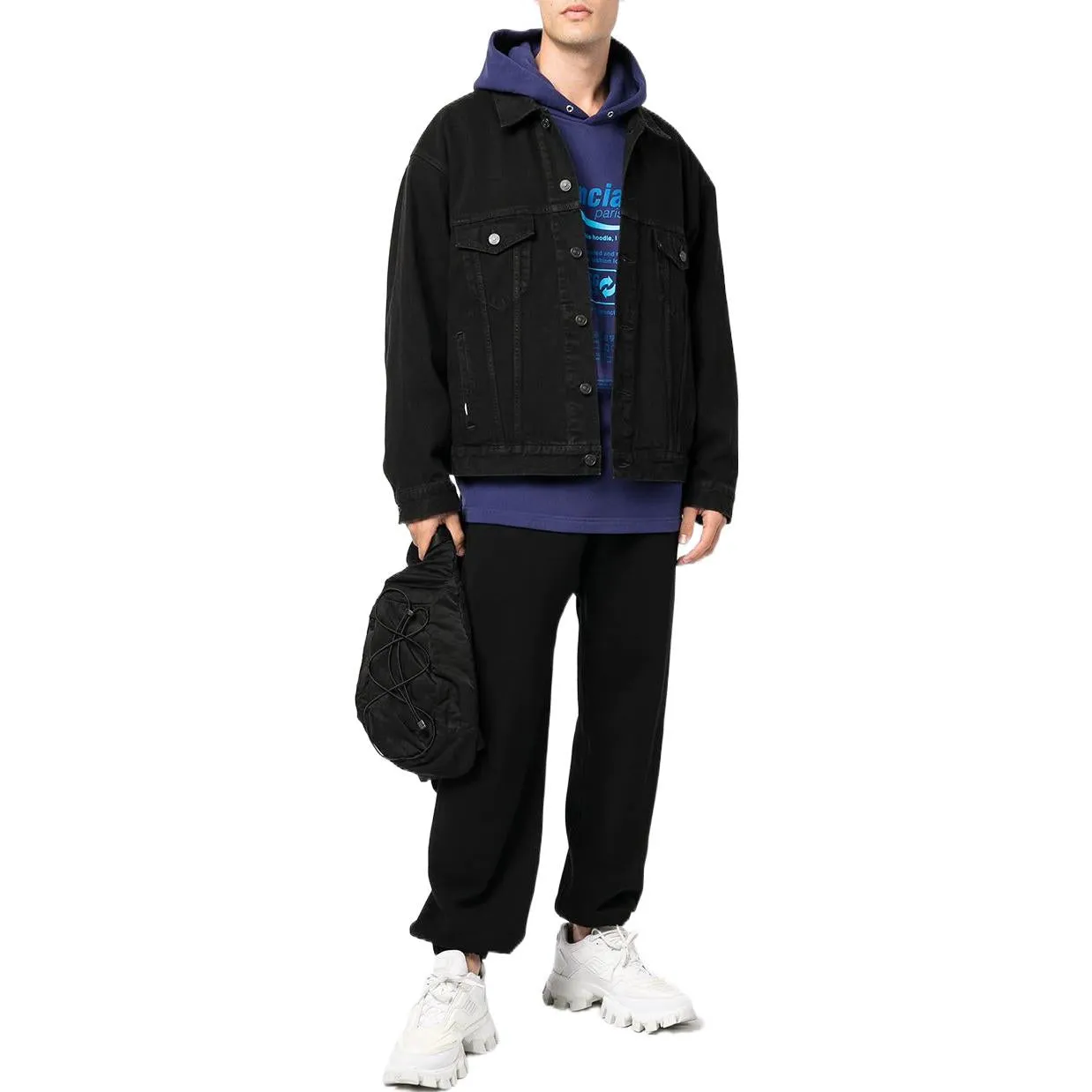 Balenciaga Apparel Rentals Denim Jacket Boxy Fit 'Black' 675206TEW051105 sold by KicksCrew product image thumbnail 2