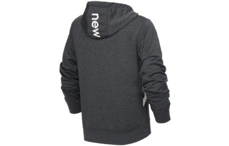 (WMNS) New Balance Relentless Terry Layer Hoodie 'Grey White' AWT21179-BK sold by KicksCrew
