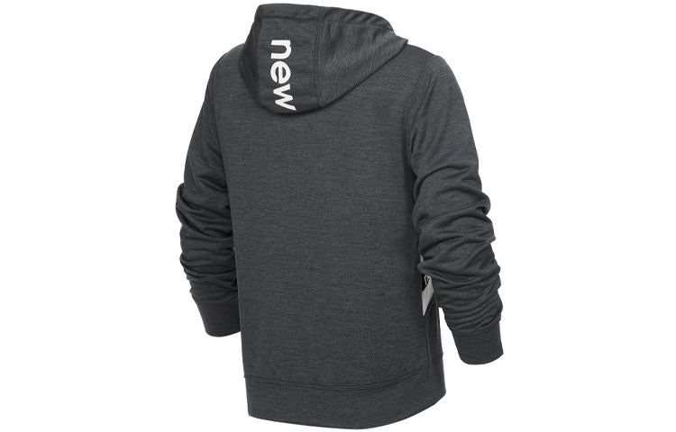 (WMNS) New Balance Relentless Terry Layer Hoodie 'Grey White' AWT21179-BK sold by KicksCrew product image thumbnail 2