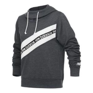 (WMNS) New Balance Relentless Terry Layer Hoodie 'Grey White' AWT21179-BK sold by KicksCrew