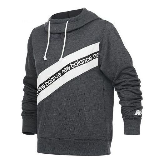 (WMNS) New Balance Relentless Terry Layer Hoodie 'Grey White' AWT21179-BK sold by KicksCrew