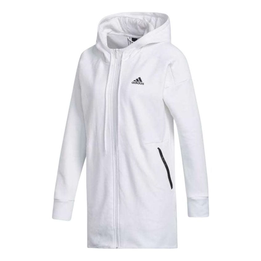 (WMNS) adidas originals Hooded Tracktop 'White' FS6933 sold by KicksCrew