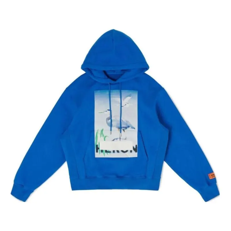 HERON PRESTON Censored Heron Hoodie 'Blue' HMBB024S23JER0024540 sold by KicksCrew