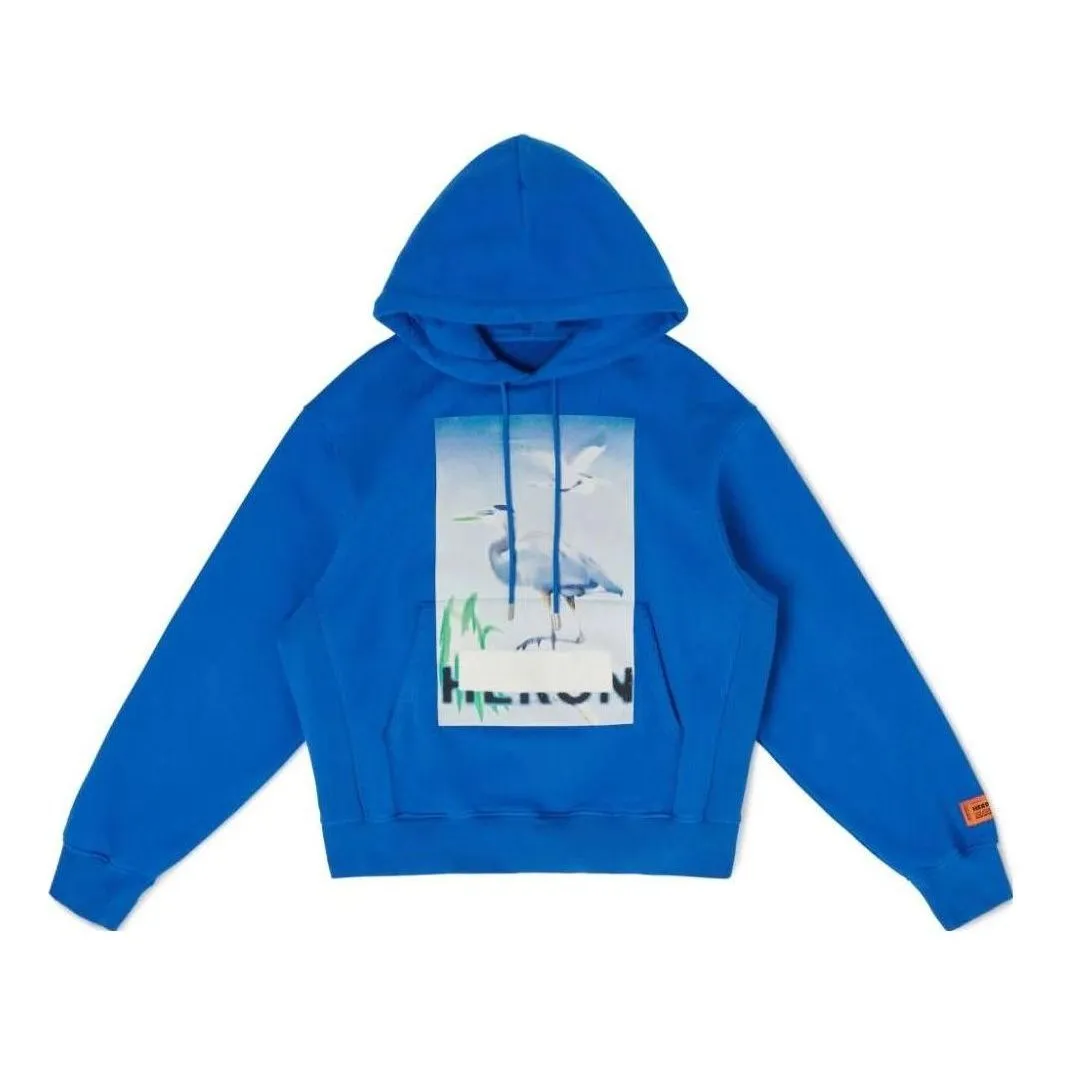 HERON PRESTON Censored Heron Hoodie 'Blue' HMBB024S23JER0024540 sold by KicksCrew