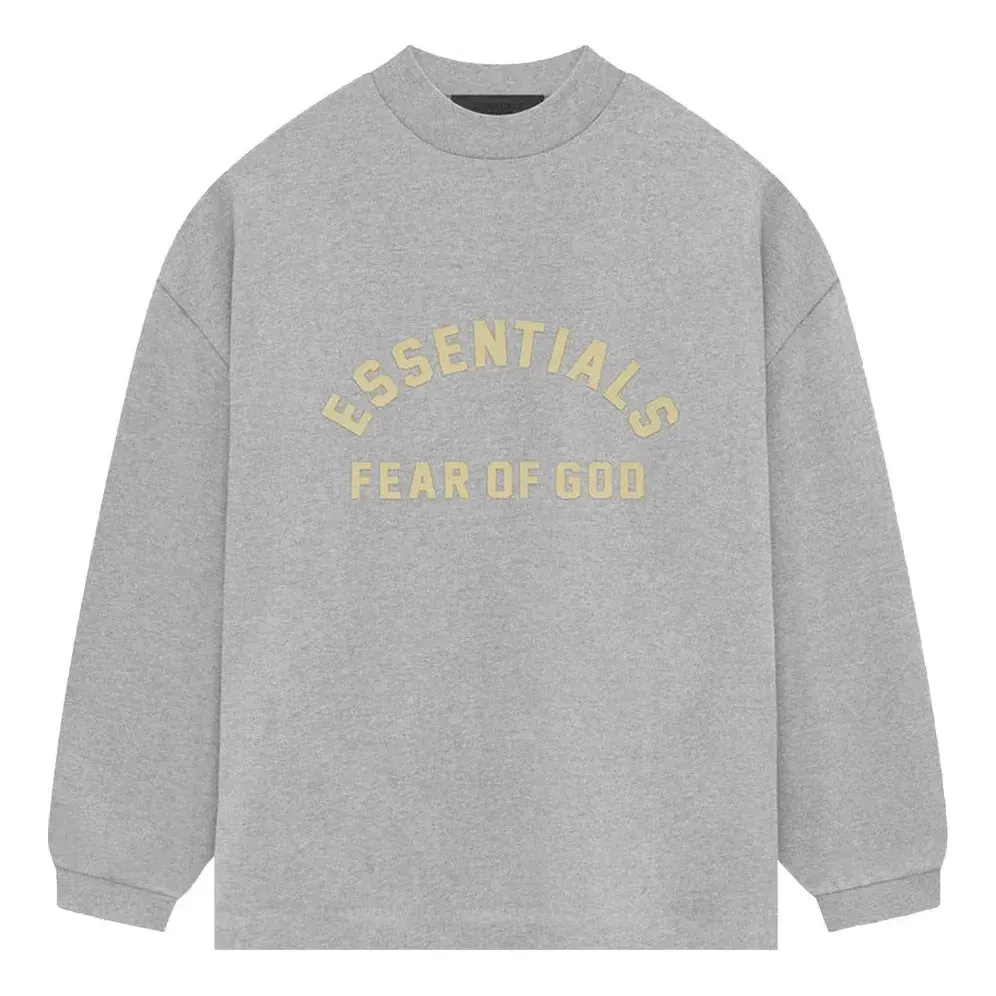 Fear of God Essentials SS24 Heavy Jersey Long-Sleeve T-Shirt 'Light Heather Grey' 125SP242016F sold by KicksCrew