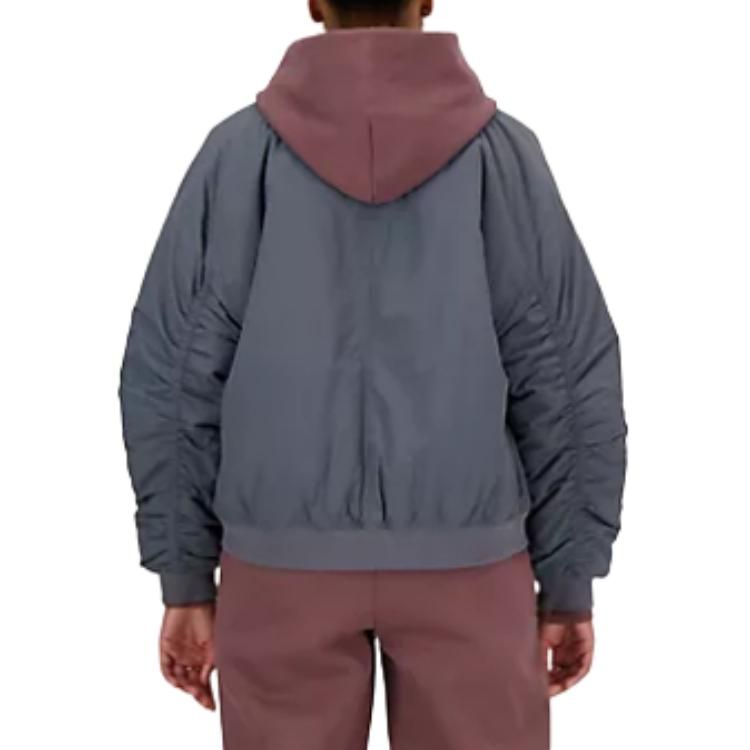 (WMNS) New Balance Linear Heritage Woven Bomber Jacket 'Graphite' WJ33507-GT sold by KicksCrew product image thumbnail 3