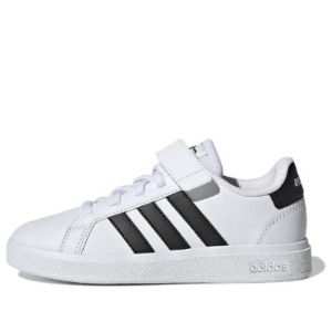 (PS) Adidas Grand Court Lifestyle Tennis Lace-Up Shoes 'Cloud White Black' GW6521 sold by KicksCrew