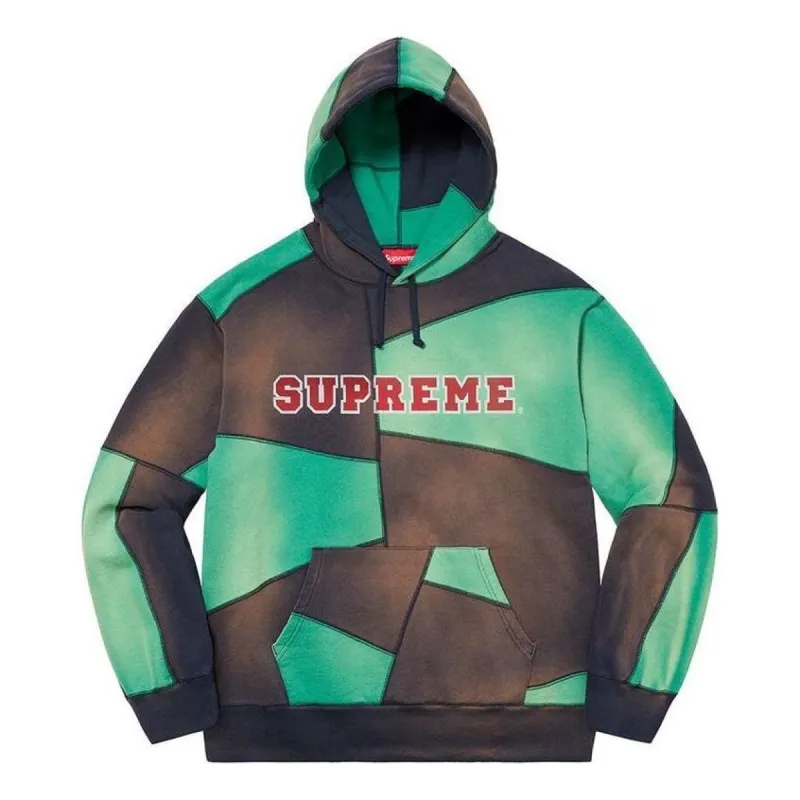 Supreme Patchwork Hoodie 'Green Black' SUP-FW20-144 sold by KicksCrew