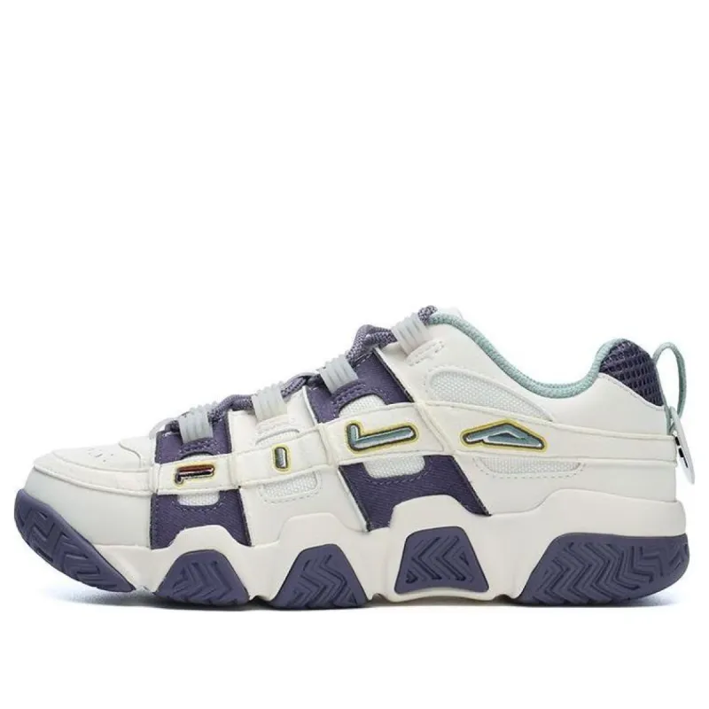 (WMNS) FILA FUSION Barricade Sneakers 'White Purple' T12W313201FGC sold by KicksCrew