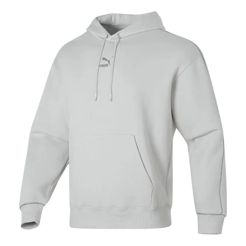 PUMA Logo Printed Hoodie 'Grey' 625077-80 sold by KicksCrew