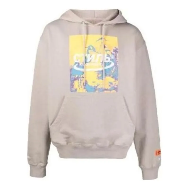 HERON PRESTON Halo Herons Hoodie 'Taupe' HMBB015R21JER0016116 sold by KicksCrew