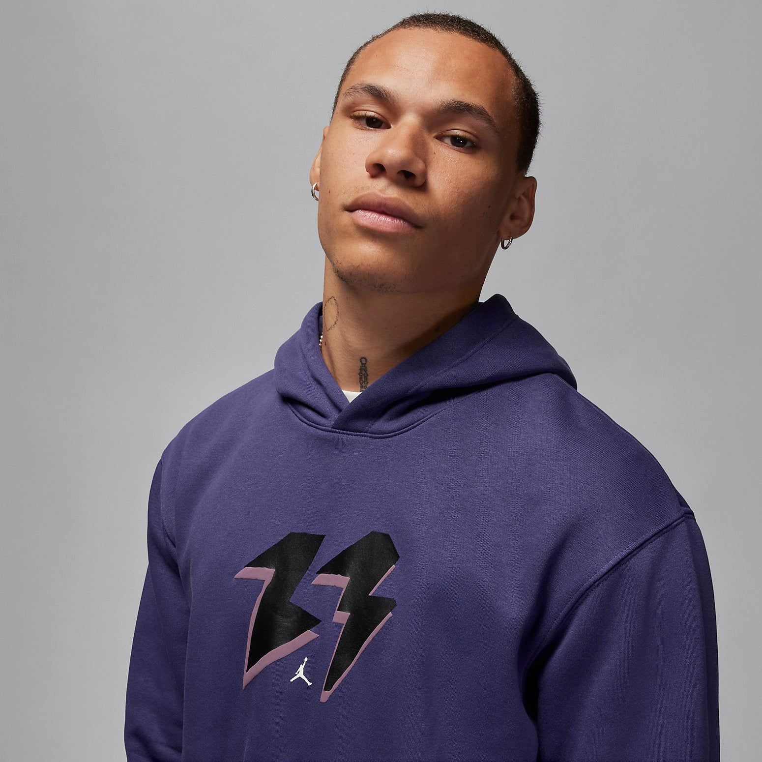 Air Jordan Flight MVP Fleece Pullover Hoodie 'Purple' FB7021-502 sold by KicksCrew product image thumbnail 2