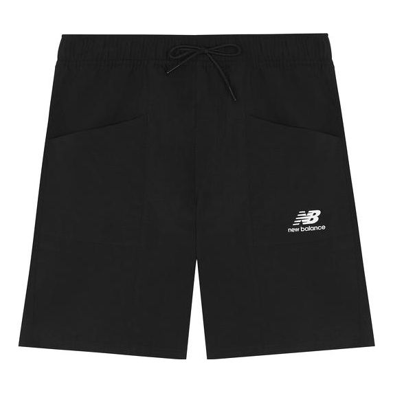 New Balance Essentials Basic Shorts 'Black White' AMS22378-BK sold by KicksCrew