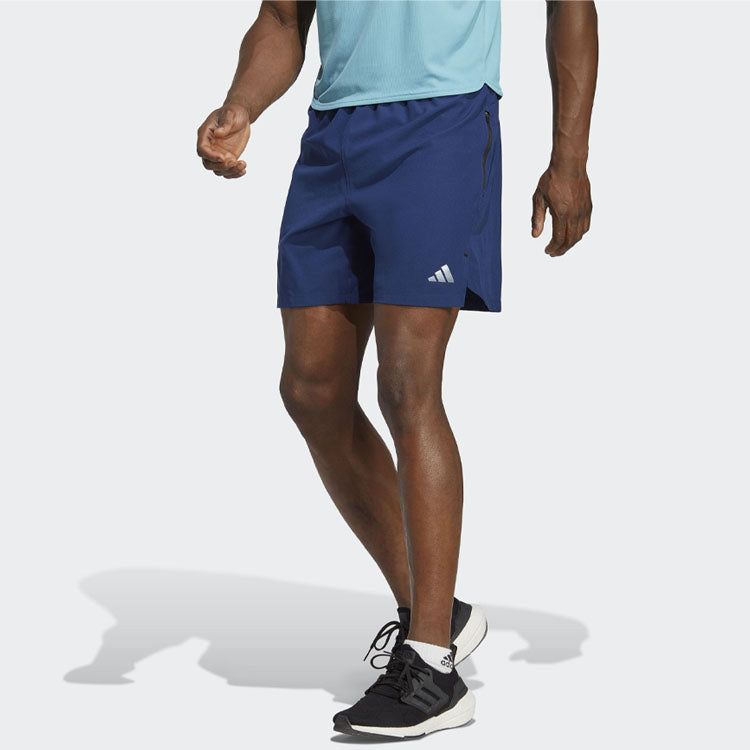 Adidas Workout Knurling Shorts 'Blue' IC2100 sold by KicksCrew product image thumbnail 2