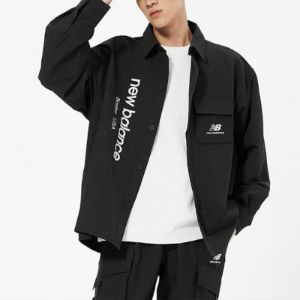 New Balance Logo Shirt 'Black' AMJ13367-BK sold by KicksCrew