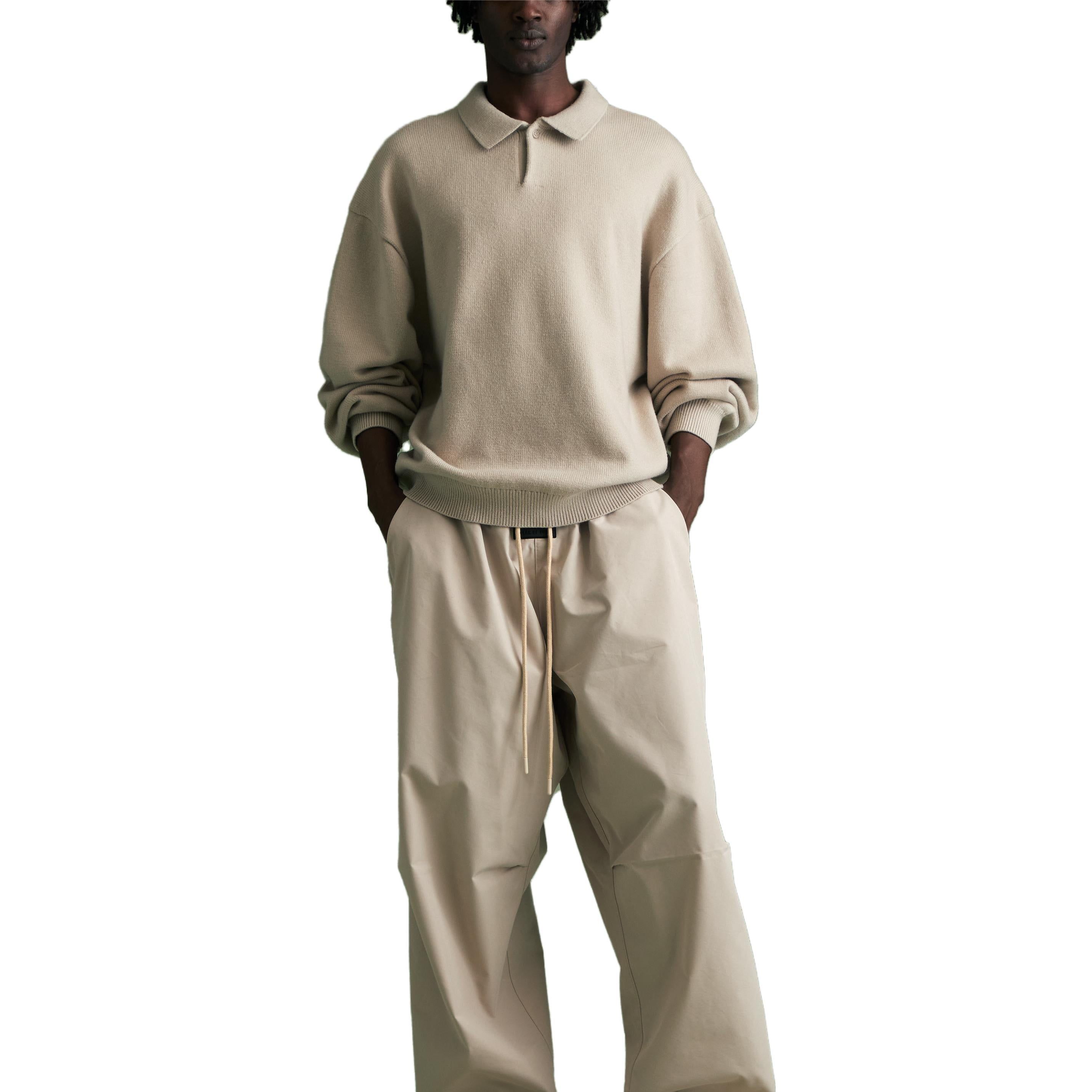 Fear of God Essentials FW23 Knit Polo Shirt 'Silver Cloud' 192BT232182F sold by KicksCrew product image thumbnail 3