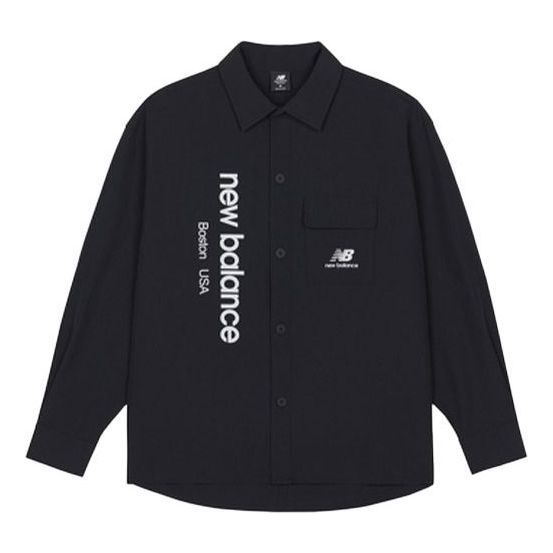 New Balance Logo Shirt 'Black' AMJ13367-BK sold by KicksCrew