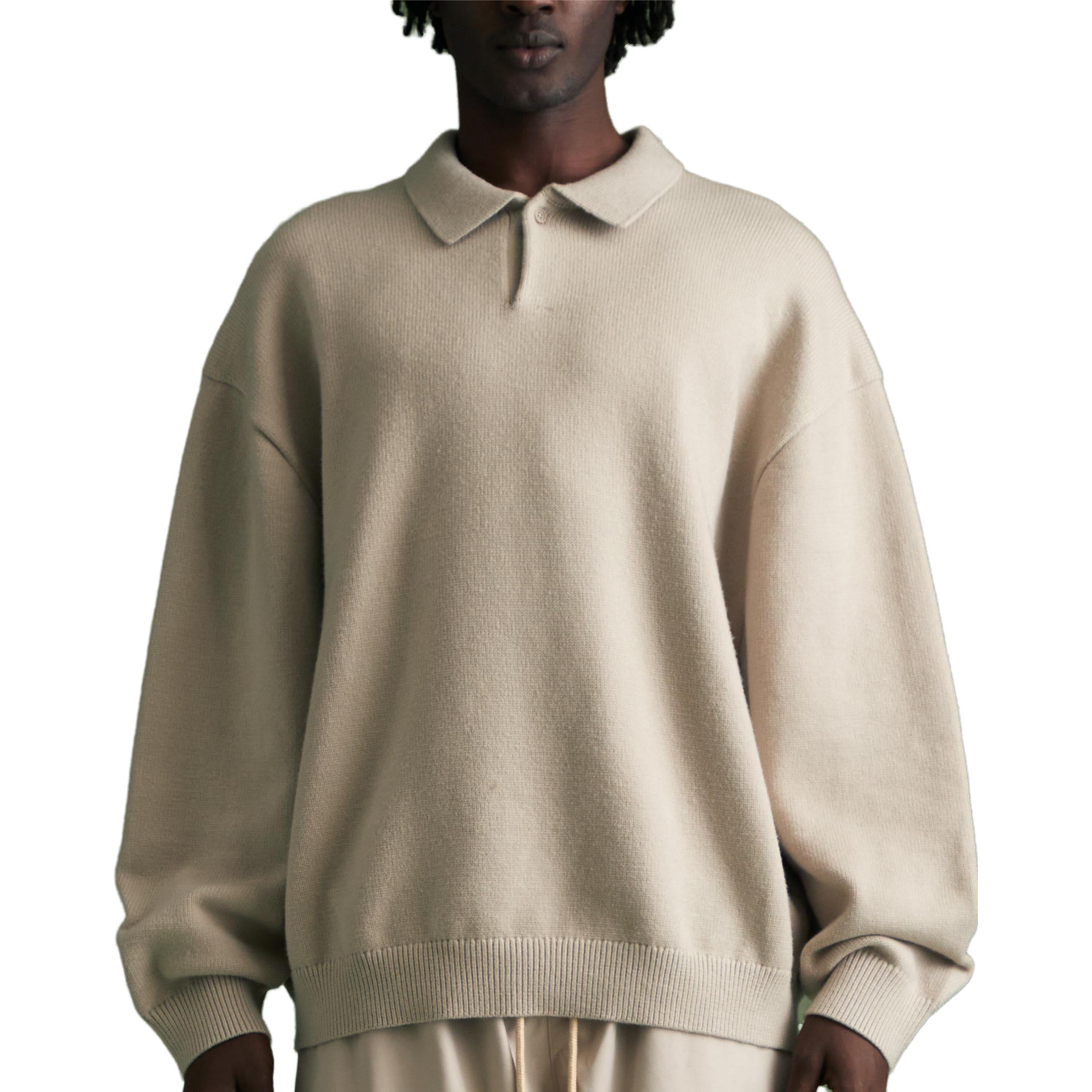 Fear of God Essentials FW23 Knit Polo Shirt 'Silver Cloud' 192BT232182F sold by KicksCrew product image thumbnail 4