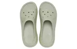 (WMNS) Crocs Crush High Shine Slides 'Light Green' 209648-3VS sold by KicksCrew