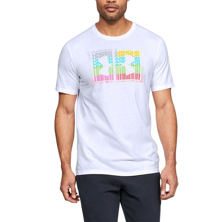 Under Armour Multi Logo T-shirt 'White' 1348433-100 sold by KicksCrew product image thumbnail 3