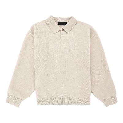 Fear of God Essentials FW23 Knit Polo Shirt 'Silver Cloud' 192BT232182F sold by KicksCrew
